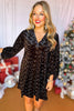  Black Velvet V Neck Bubble Long Sleeve Dress, must have dress, must have style, elevated dress, elevated style, holiday style, holiday fashion, elevated holiday, holiday collection, affordable fashion, mom style, shop style your senses by mallory fitzsimmons