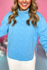 SSYS The Ava Colorblock Zipper Quilted Pullover In Light Blue, SSYS the label, Must have pullover, must have style, elevated pullover, spring style, mom style, spring fashion, comfortable fashion, mom fashion, shop style your senses by Mallory Fitzsimmons