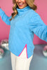 SSYS The Ava Colorblock Zipper Quilted Pullover In Light Blue, SSYS the label, Must have pullover, must have style, elevated pullover, spring style, mom style, spring fashion, comfortable fashion, mom fashion, shop style your senses by Mallory Fitzsimmons