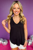 Black V Neck Tank Top, tank top, basic tank top, v neck tank top, black tank top, black basic tank top, black v neck tank top, must have basic tank, elevated basic tank, elevated style, summer basic tank, summer style, Shop Style Your Senses by Mallory Fitzsimmons, SSYS by Mallory Fitzsimmons