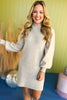 Oatmeal Turtleneck Long Sleeve Sweater Dress, must have dress, must have style, fall style, fall fashion, elevated style, elevated dress, mom style, fall collection, fall dress, shop style your senses by mallory fitzsimmons