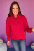 SSYS The Ava Top In Red, ssys the label, ssys pullover, must have pullover, must have style, must have fall, fall fashion, fall style, elevated style, elevated pullover, mom style, quilted style, shop style your senses by mallory fitzsimmons