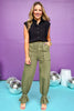 Olive High Rise Cargo Ankle Tie Pants, must have pants, must have style, street style, spring style, spring fashion, spring pants, elevated style, elevated pants, mom style, shop style your senses by mallory fitzsimmons