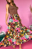 SSYS The Sadie Skirt In Abstract Floral, maxi skirt, SSYS the Label, elevated style, shop style your senses by mallory fitzsimmons