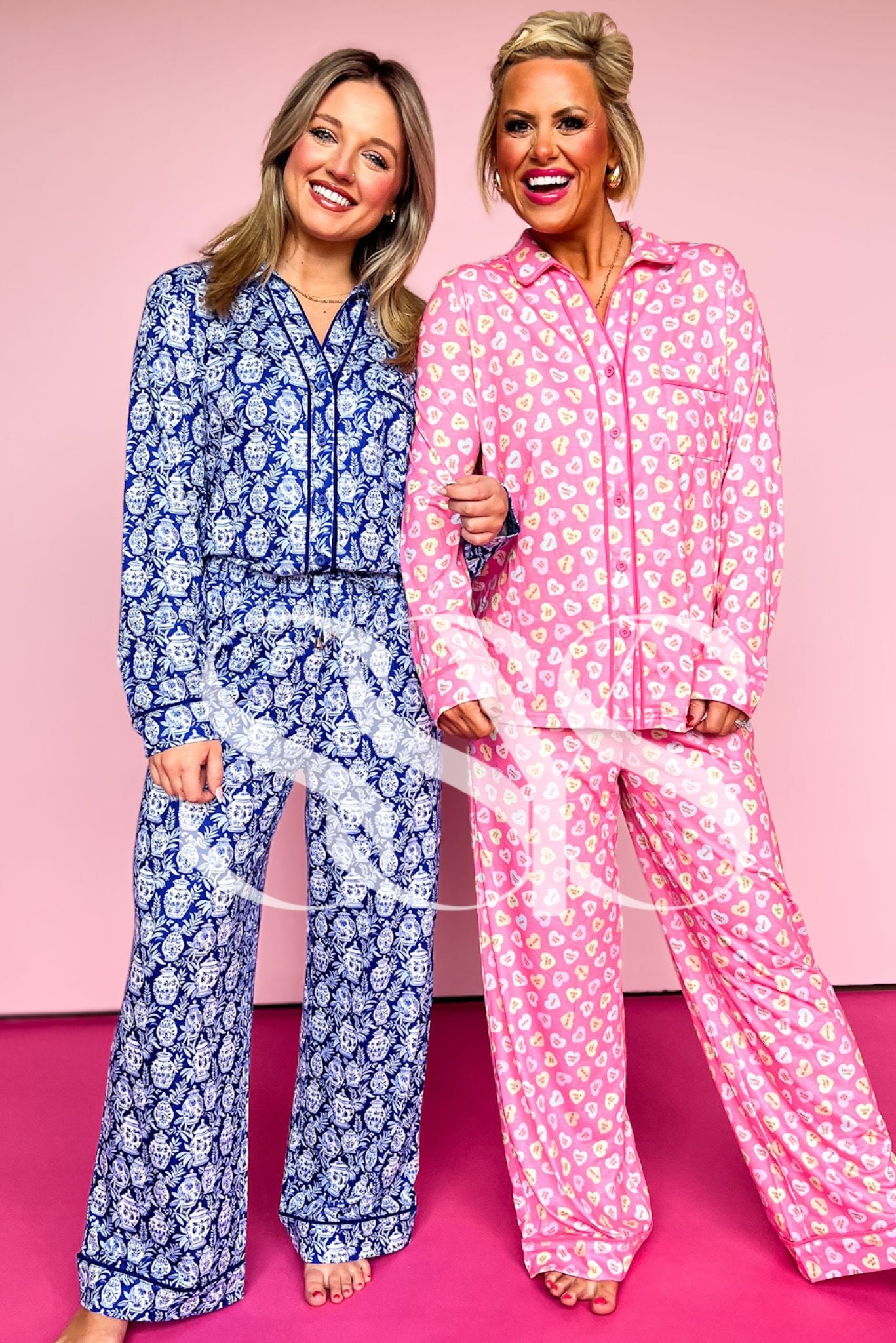 SSYS Millie Long Sleeve Blue Jars Pajamas Set