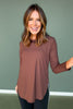 *ETA 8 WEEKS* SSYS Ribbed Long Sleeve Active Top In Chocolate