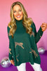 Green Mock Neck Side Slit Animal Sweater, elevated sweater, elevated stye, must have sweater, must have style, printed sweater, fall sweater, fall fashion, mom style, shop style your senses by mallory fitzsimmons