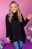 Black Mock Neck Side Slit Long Sleeve Top, must have top, must have style, must have fall, fall collection, fall fashion, elevated style, elevated top, mom style, fall style, shop style your senses by mallory fitzsimmons