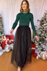 Hunter Green Embellished Mock Neck Sweater, must have top, must have style, elevated top, elevated style, holiday style, holiday fashion, elevated holiday, holiday collection, affordable fashion, mom style, shop style your senses by mallory fitzsimmons