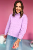 SSYS The Ava Colorblock Zipper Quilted Pullover In Lilac, SSYS the label, Must have pullover, must have style, elevated pullover, spring style, mom style, spring fashion, comfortable fashion, mom fashion, shop style your senses by Mallory Fitzsimmons