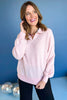 Light Pink V Neck Collared Brushed Knit Long Sleeve Top, must have top, must have cozy top, must have style, elevated top, elevated cozy, winter style, cold style, mom style, shop style your senses by mallory fitzsimmons