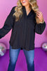Black Puff Sleeve Collared Oversized Top, must have top, must have style, must have fall, fall collection, fall fashion, elevated style, elevated top, mom style, fall style, shop style your senses by mallory fitzsimmons