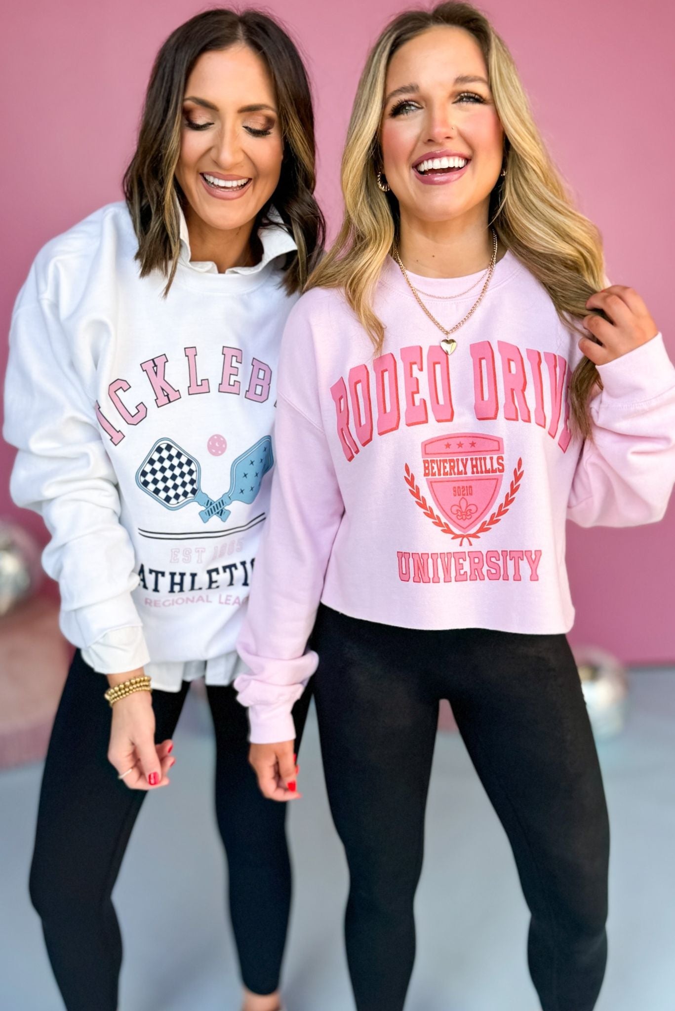 White Pickleball Varsity Graphic Tee, must have sweatshirt, elevated sweatshirt, graphic sweatshirt, must have style, comfortable style, casual fashion, mom style, shop style your senses by mallory fitzsimmons