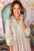 SSYS The Emery Midi Dress In Pastel Ditsy Floral, ssys the label, must have dress, printed dress, easter dress, must have easter dress, spring fashion, mom style, brunch style, church style, shop style your senses by mallory fitzsimmons, ssys by mallory fitzsimmons