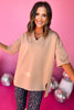 SSYS Light Tan V Neck Air Tent Top, SSYS the label, must have tent top, must have style, elevated athleisure, must have athleisure, mom style, active style, must have activewear, shop style your senses by mallory fitzsimmons