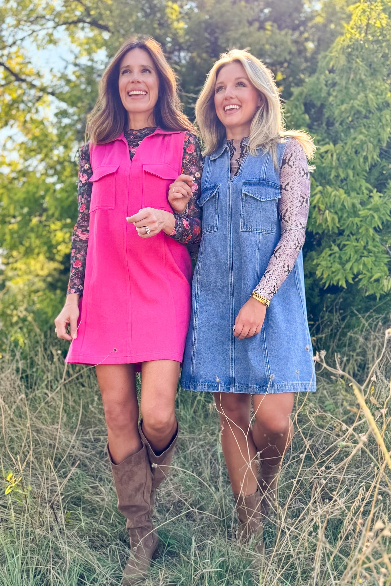 SSYS Parker Denim Dress In Pink