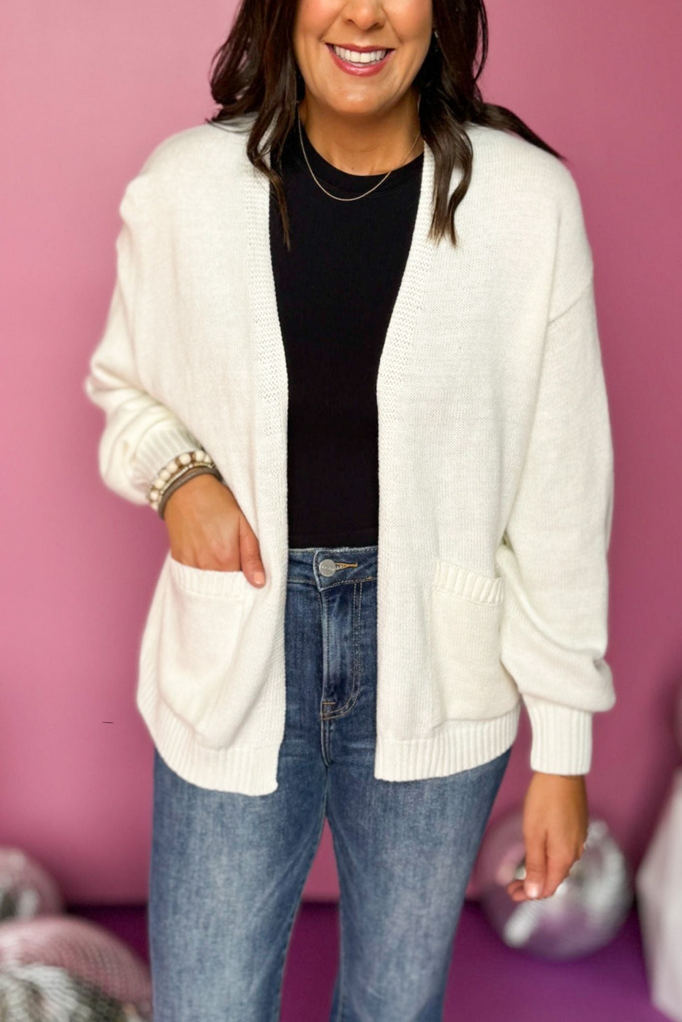 Cream Open Cardigan Knit Sweater, must have cardigan, must have style, fall style, fall fashion, elevated style, elevated cardigan, mom style, fall collection, fall cardigan, shop style your senses by mallory fitzsimmons