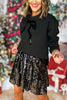 SSYS The Dolly Skort In Black, must have skirt, must have style, sequin skirt, elevated style, elevated skirt, holiday skirt, holiday style, must have skirt, must have holiday, mom style, shop style your senses by mallory fitzsimmons