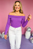 Purple Ribbed Knit Off Shoulder Long Sleeve Top *FINAL SALE* *Final Sale*, Saturday steal, must have top, must have style, date night style, summer style, spring fashion, elevated style, elevated top, mom style, shop style your senses by mallory fitzsimmons, ssys by mallory fitzsimmons