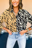 Brown Black Animal Printed Contrast Button Front Top, elevated top, elevaed style, must have top, must have style, fall top, printed top, mom style, fall fashion, shop style your senses by mallory fitzsimmons