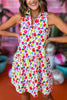 SSYS The Kendall Sleeveless Collared Dress In Animal, ssys the label, spring break dress, spring break style, spring fashion affordable fashion, elevated style, bright style, printed dress, mom style, shop style your senses by mallory fitzsimmons, ssys by mallory fitzsimmons