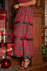 SSYS Josslyn Three Tier Maxi Skirt In Inverted Red Tartan