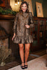 SSYS Hope Brocade Dress In Gold Spotted Animal