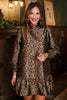 SSYS Hope Brocade Dress In Gold Spotted Animal