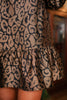 SSYS Hope Brocade Dress In Gold Spotted Animal