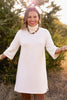 SSYS Evie Long Sleeve Turtleneck Mini Sweater Dress In Ivory