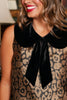 SSYS Cora Velvet Collar Dress In Gold Spotted Animal