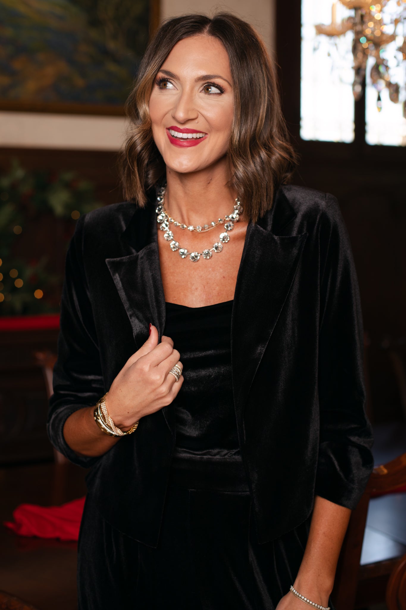 SSYS Velvet Jules Allie Blazer In Black