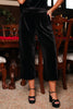 SSYS Velvet Jules Barrel Crop Pants In Black