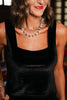 SSYS Marina Velvet Square Neck Tank In Black