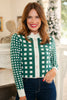 SSYS Elina Long Sleeve Gingham Sweater In Hunter