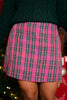 SSYS Demi Skort In Pink Tartan