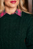 SSYS Signature Long Sleeve Poplin Undershirt In Pink Tartan