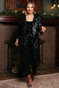 SSYS Sequin Jules Barrel Crop Pants In Black