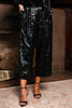 SSYS Sequin Jules Barrel Crop Pants In Black