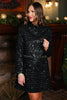 SSYS Juliana Long Sleeve Tweed Dress with Pockets In Black