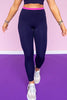 SSYS Navy Layered Leggings In Pink Contrast