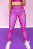 SSYS Bright Pink Floral Scallop Seamless Leggings