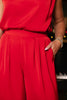 SSYS Satin Jules Trouser Pants In Red