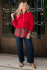 SSYS Lizzy Cable Knit Cardigan In Red