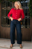 SSYS Lizzy Cable Knit Cardigan In Red