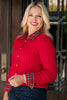 SSYS Lizzy Cable Knit Cardigan In Red