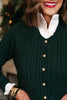 SSYS Lizzy Cable Knit Cardigan In Dark Hunter