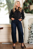 SSYS Romy Ruffle Top In Black