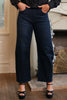 Lovervet High Rise Rhinestone Studded Barrels Jeans