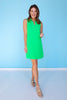 SSYS Brynlee Crepe Collared Sleeveless Dress In Kelly Green